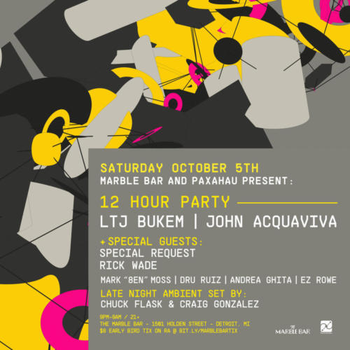10.5.19 LTJ Bukem / John Acquaviva - Marble Bar