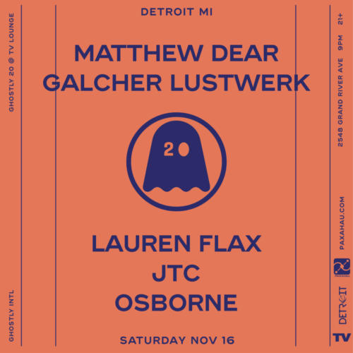 11.16.19 Matthew Dear - TV Lounge