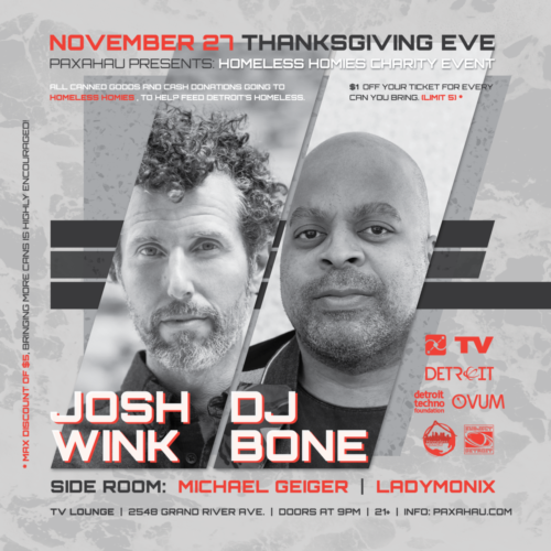 11.27.19 Josh Wink / DJ Bone - TV Lounge