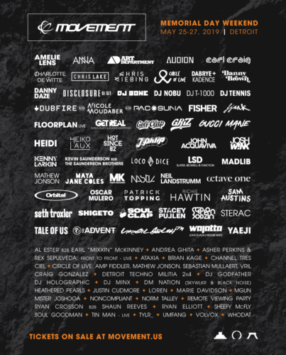 5.25 _ 5.27 2019 Movement Festival - Hart Plaza